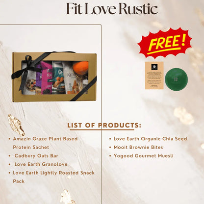 Healthy Gifts Hub - Fit Love Rustic Gift Box - Healthy Gifts Hub