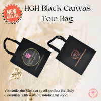 HGH Black Canvas Tote Bag - Healthy Gifts Hub