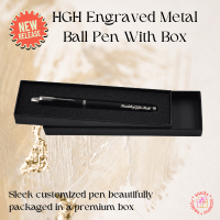 HGH Engraved Metal Ball Pen With Box - Healthy Gifts Hub