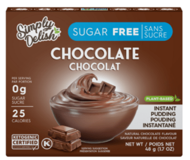 Natural Simply Delish, Plant - Based Instant Pudding, Chocolate, Sugar Free - Healthy Gifts Hub