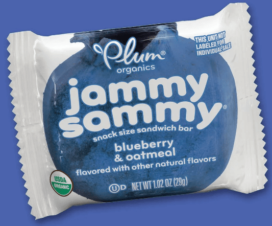 Plum Organics, Jammy Sammy, Snack Size Sandwich Bar, 15 Months & Up, Blueberry & Oatmeal - Healthy Gifts Hub