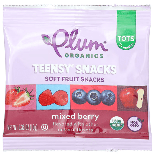 Plum Organics, Teensy Snacks, Soft Fruit Snacks, Tots 12+ Months, Mixed Berry - Healthy Gifts Hub